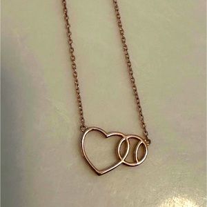 Baseballism rose gold necklace